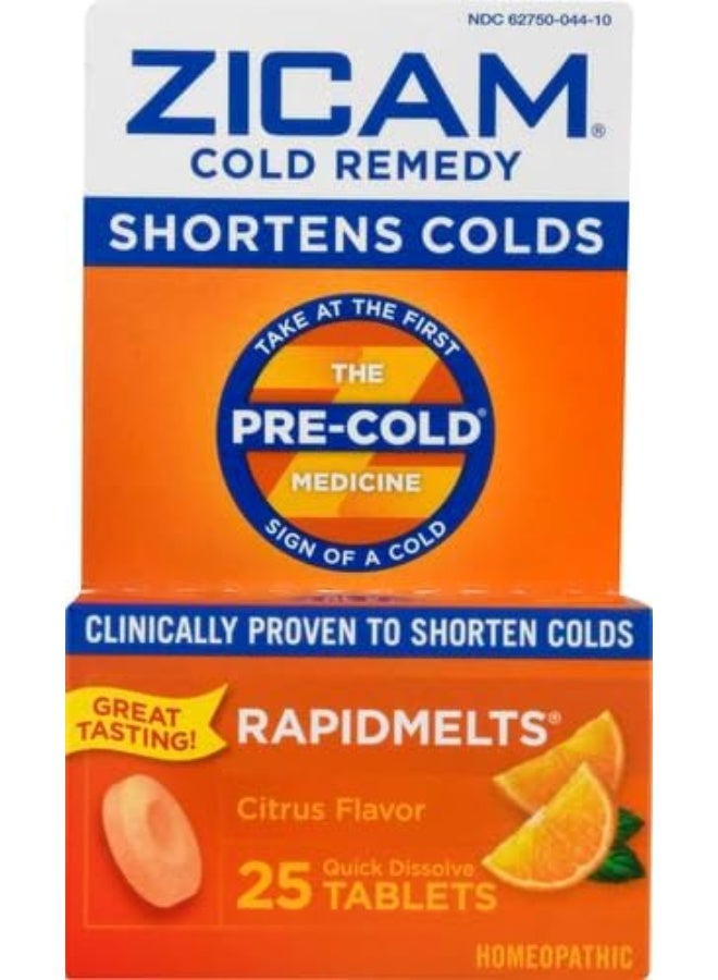 Zicam Cold Remedy Rapidmelts, Citrus Flavor, 25 Count (Pack of 1) - Image 2